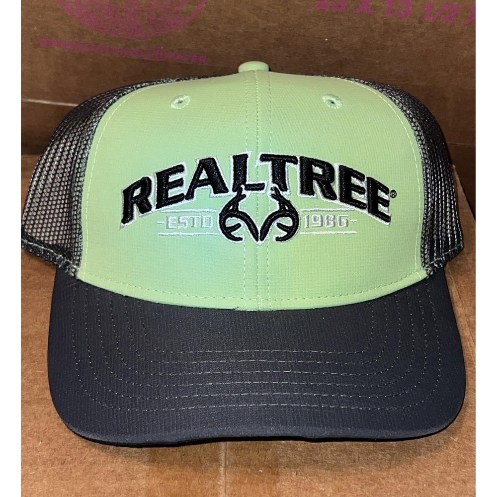 Realtree Adjustable‎ Mesh Back Cap Hat Lime/Gray DSG221103 Youth OSFM